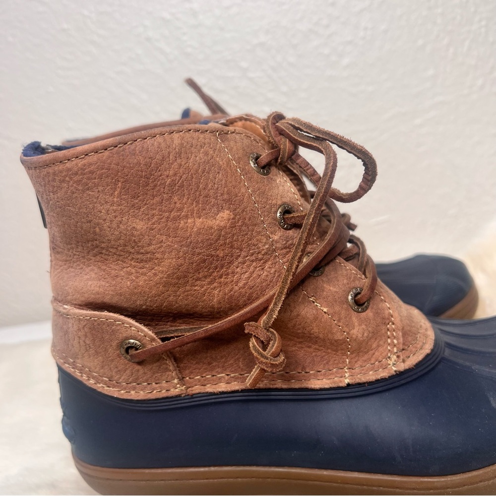 Sperry Duck blue rubber brown leather ankle boot - Picture 12 of 12